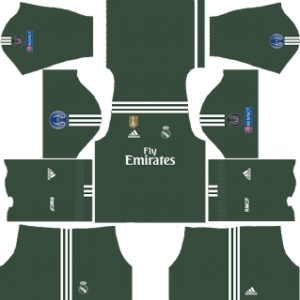 Real Madrid UCL goalkeeper home kits 2017-2018