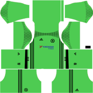 chelsea goalkeeper home dls kit 2016-2017 (green)