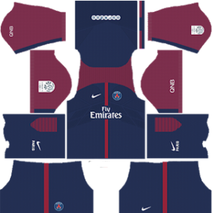 Paris Saint-Germain (PSG) Dream League Soccer Kits 2017-2018