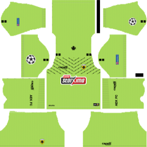 AEK F.C ucl goalkeeper away kit 2018-2019 dream league soccer