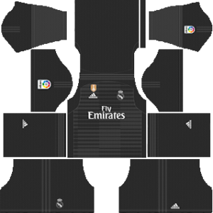 Real Madrid UEFA Winner Badge goalkeeper home kit 2018-2019 dream league soccer