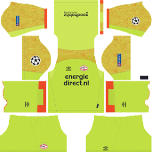 PSV Eindhoven ucl goalkeeper home kit 2018-2019 dream league soccer