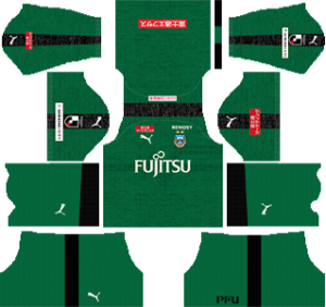 kawasaki frontale home goalkeeper kit 2019-2020 dream league soccer