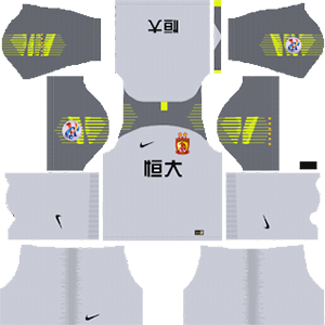 Guangzhou Evergrande Taobao FC acl goalkeeper home kit 2019-2020 dream league soccer