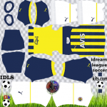 Fenerbahçe dls kit 2022 home white shorts