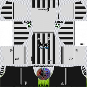 juventus kit dls 2022 home (black shorts)