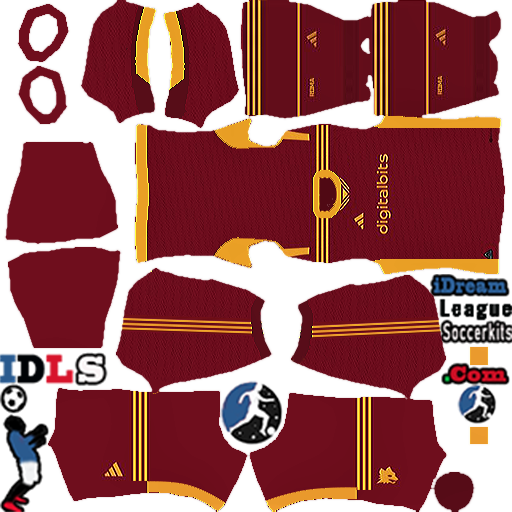 AS Roma DLS Kits 2024 Dream League Soccer 2024 Kits
