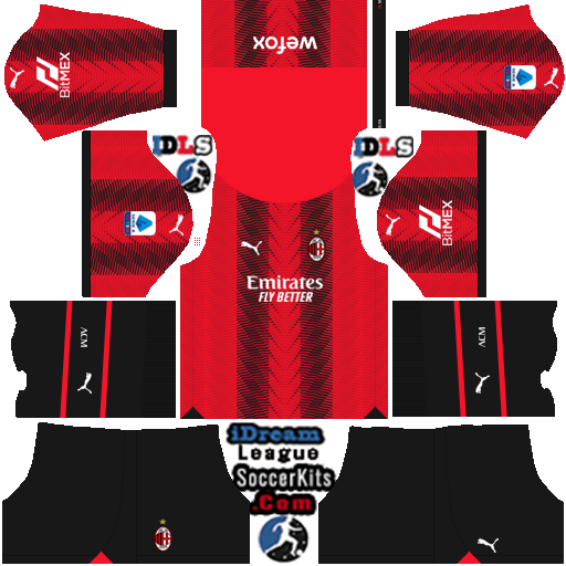 AC Milan DLS Kits 2024 Dream League Soccer 2024 Kits