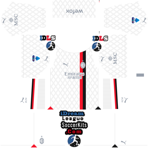 AC Milan DLS Kits 2024 Dream League Soccer 2024 Kits