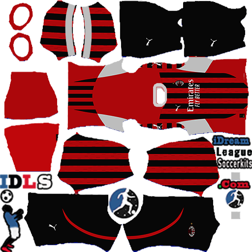 Kits AC Milan DLS 2025 Kits Dream League Soccer 2025 No Jogos Online Wx