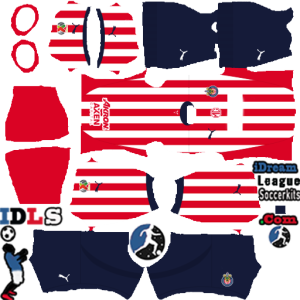 Chivas Guadalajara kit dls 2025 home